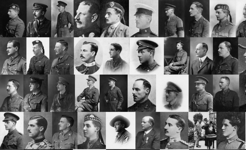 Portraits of men looking to the left from the Bond of Sacrifice Collection